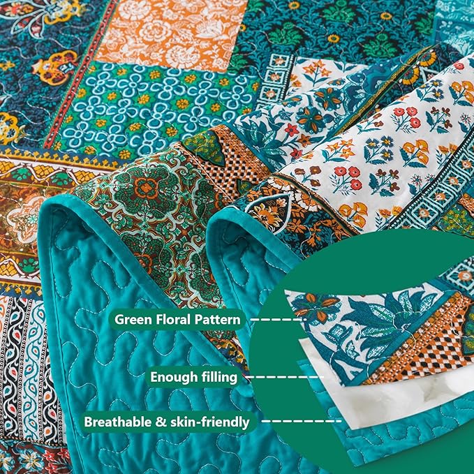 BEDIFANY Cotton King Size Quilt Set, Lightweight Bedspread King Coverlet - Image 5