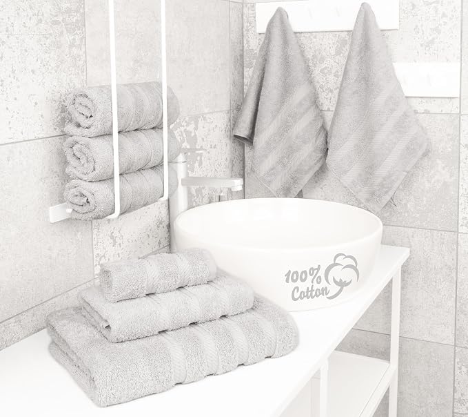 American Soft Linen Luxury 6 Piece Towel Set, 2 Bath Towels 2 Hand Towel 2 - Image 2
