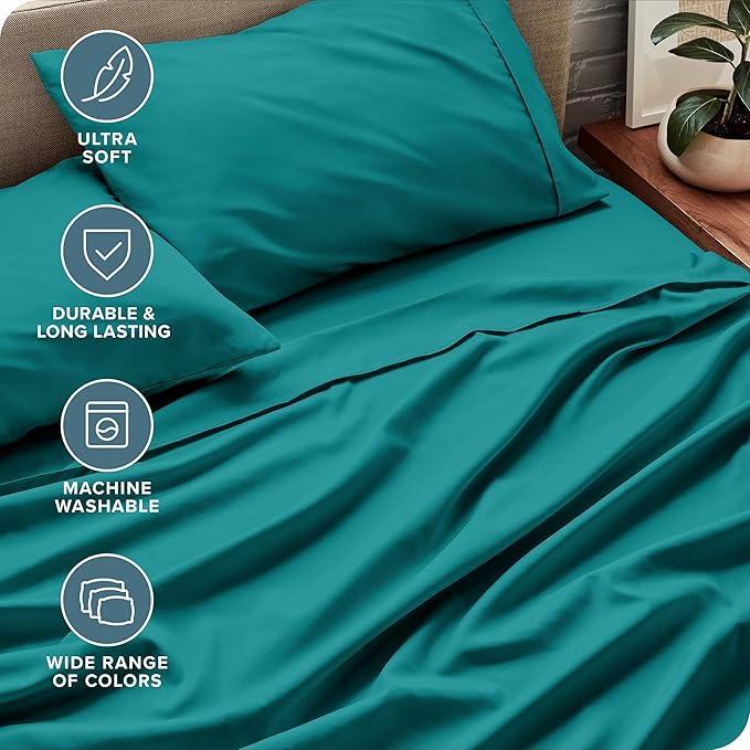 Bare Home Split Head Flex King Sheet Set - Image 5