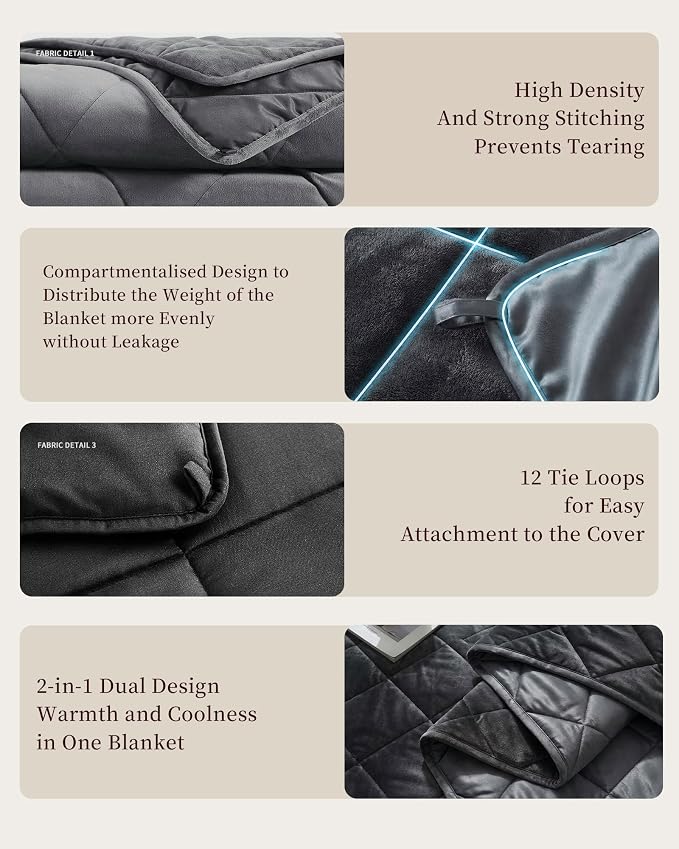 L'AGRATY Queen/King Size Weighted Blanket - Image 8