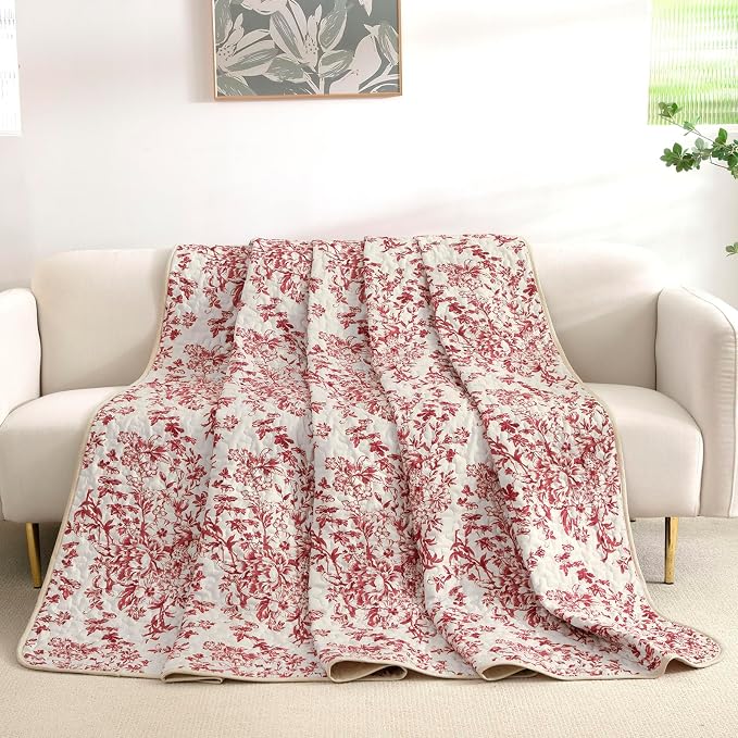 WONGS BEDDING Quilt King Size, Christmas Red Quilt Bedding Set - Image 8