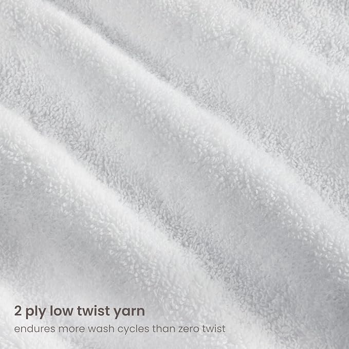 BIOWEAVES 100% Organic Cotton Bath Sheet Set of 2 | Soft Oversized Bath Towels - Image 4
