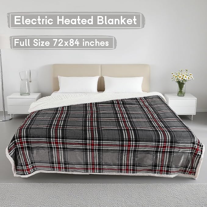 Heated Blanket Electric Blanket Full Size 72''x84'' - Image 2
