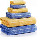 6 Pcs Large Bath Towels Set 28x55 Inch Soft Cotton Towels by Unknown