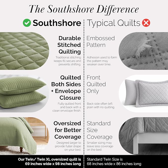 Southshore Fine Living, Inc. Twin XL Comforter Quilt Set, Dorm Room Bedding - Image 4