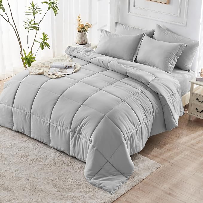 JOLLYVOGUE California King Comforter Set, Ultra-Soft Bed in a Bag Cal King Size - Image 8