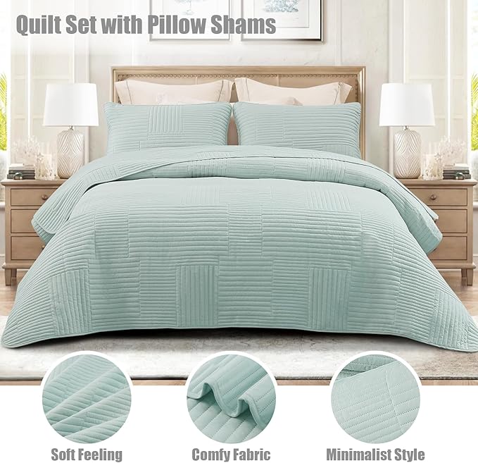 Whale Flotilla Ultra Soft California King Quilt Bedding Set, Lightweight - Image 2