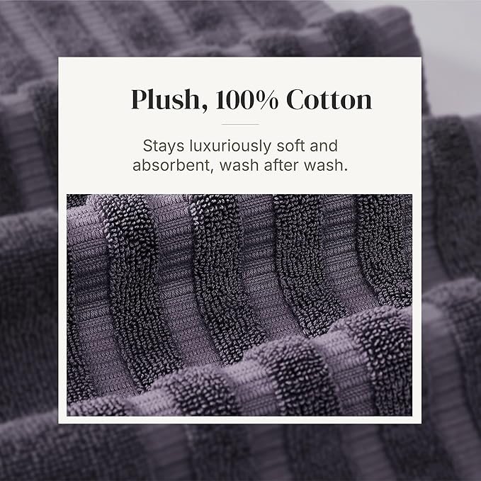 Modern Threads Natural Vine 6-Piece 100% Cotton Towel Set – Yarn Dyed Jacquard - Image 5