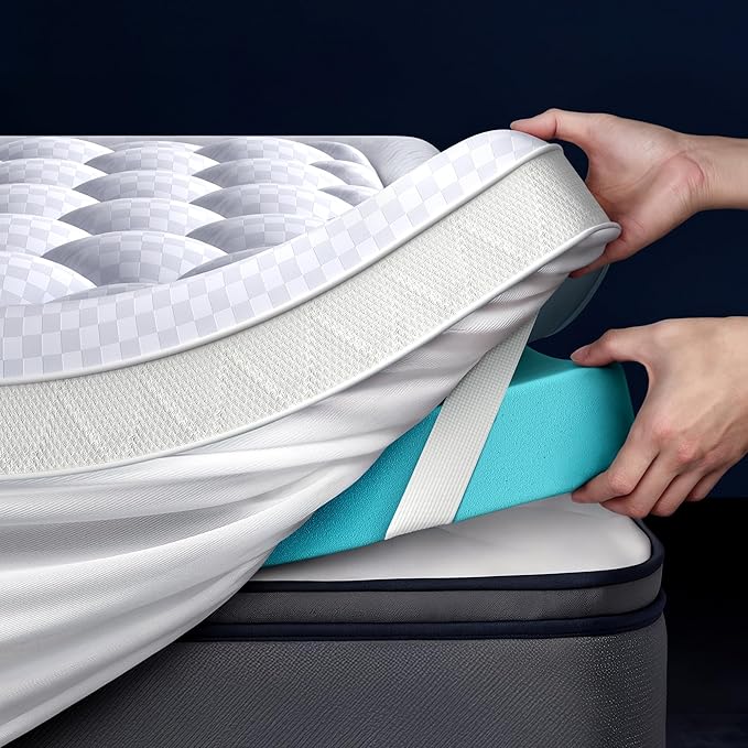 5 Inch Mega Support Memory Foam King Mattress Topper by Biteany
