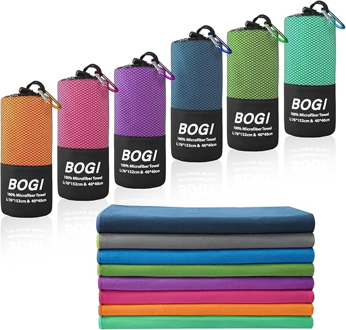BOGI Microfiber Travel Sports Towel-Quick Dry Towel, Soft Lightweight by BOGI