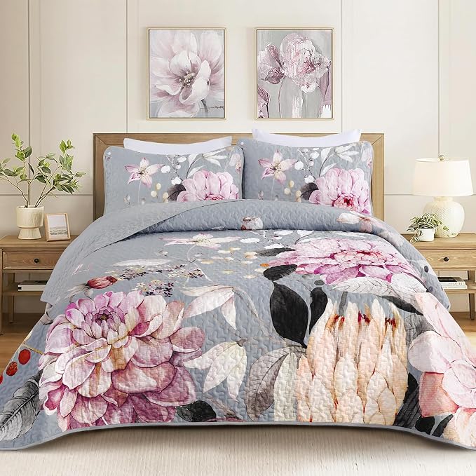 Drucon Floral Quilt King Size by DRUCON