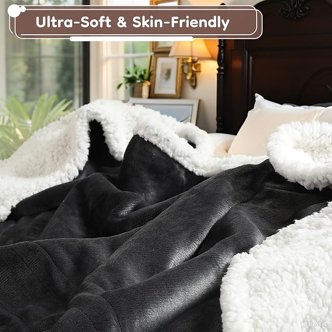 LaffyLo Heated Throw Blanket 50 x 60, Fast Heating Electric Blanket, Dual-Sided - Image 3