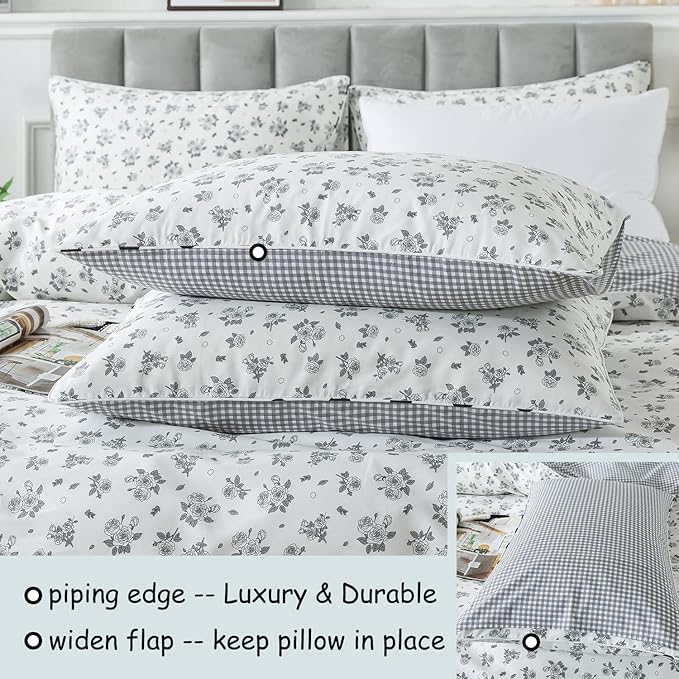 FADFAY Floral Duvet Cover Set Twin XL - Image 4