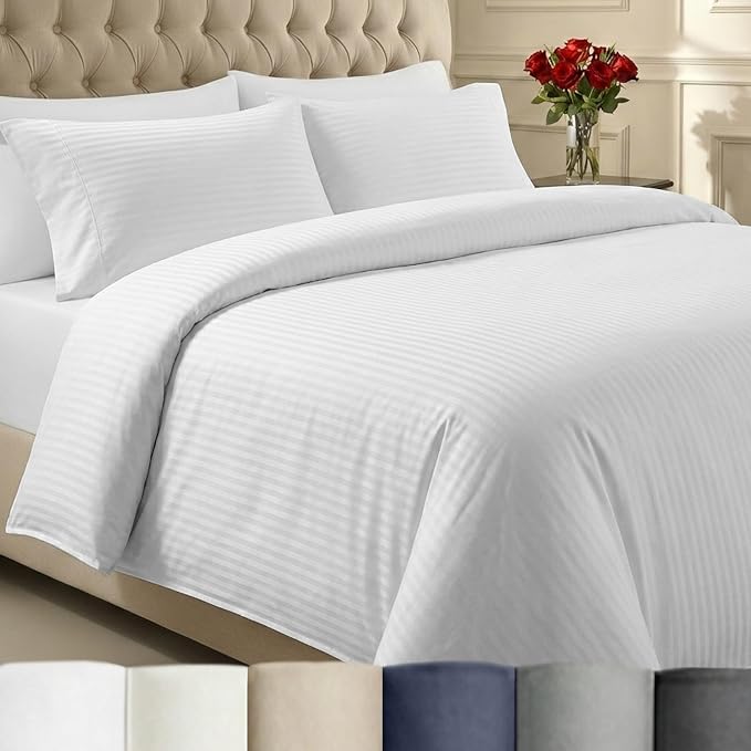 California Design Den King Size Duvet Cover Set, Premium 400 Thread Count 100% by CaliforniaDesignDen