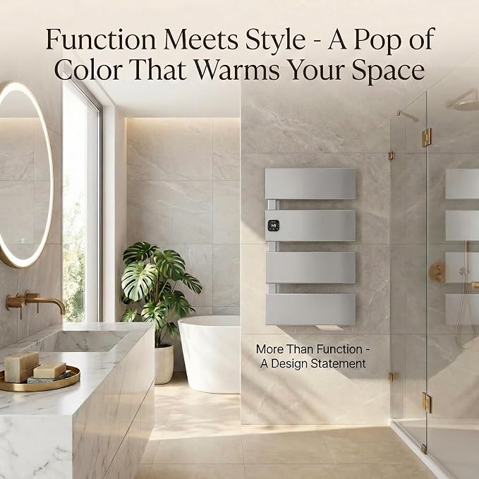 Electric Towel Warmer, Heated Towel Rack - Image 3