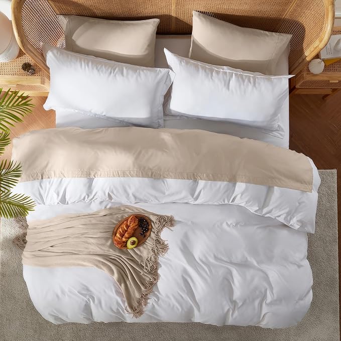 Nestl White California King Duvet Cover Sets - Image 5