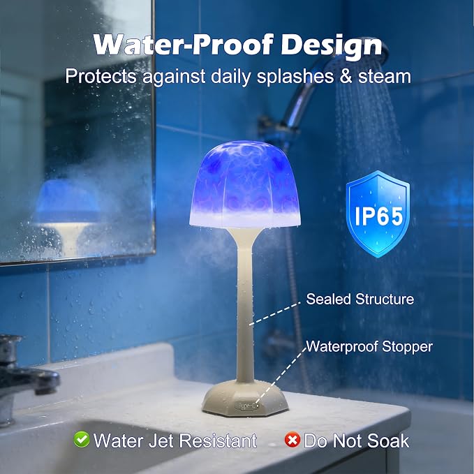 Rechargeable Shower Light, Waterproof Bathroom Lamp - Image 4