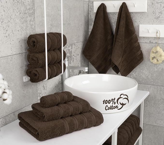 American Soft Linen Luxury 6 Piece Towel Set, 2 Bath Towels 2 Hand Towel 2 - Image 2