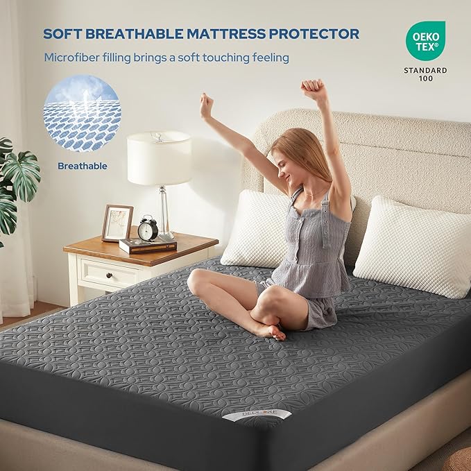 BEDLORE Waterproof Mattress Protector, King Size Mattress Pad - Image 3
