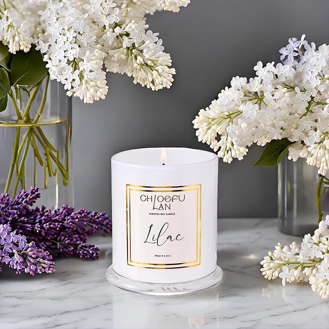 Chloefu LAN Lilac Candle, Scented Candles - Image 4