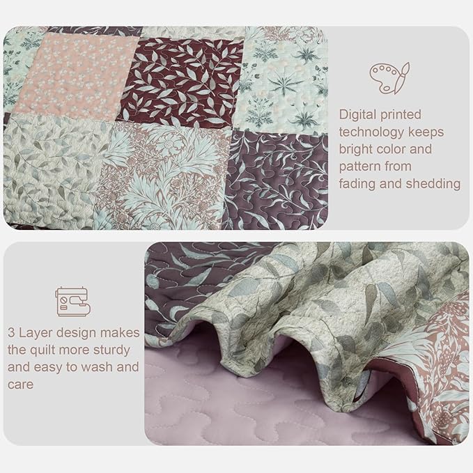 Exclusivo Mezcla Reversible Boho Quilts Queen Size - Image 5