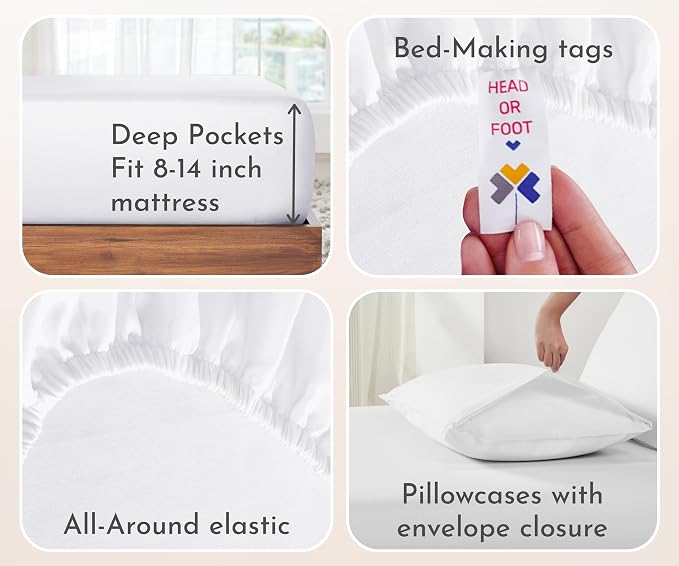 California Design Den 100% Cotton 2-Pack Sheets Set - Image 5