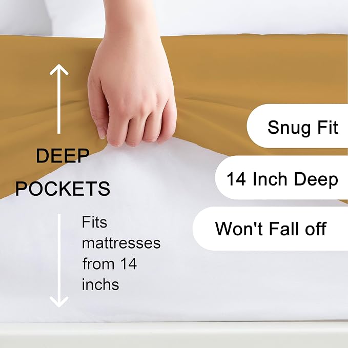 Hotella 100% Microfiber 60"x80" Queen Size Fitted Sheet Only, Hotel Quality - Image 2