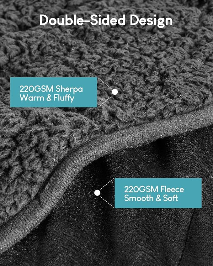 Cottonblue Sherpa Fleece Weighted Blanket 15lbs - Image 3