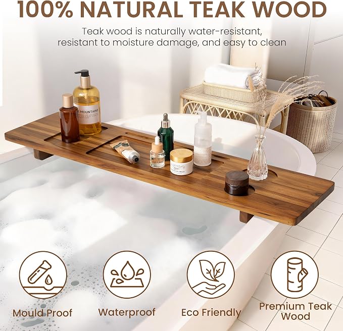 Teak Bathtub Tray - Image 5