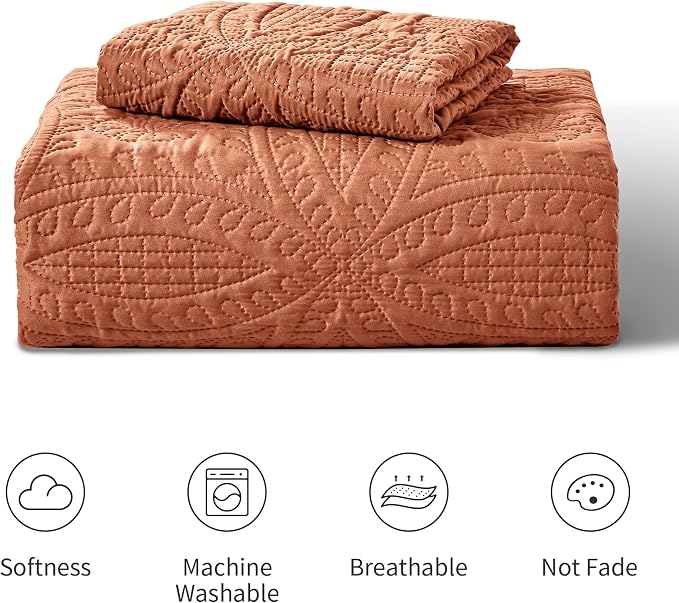 Love's cabin Twin Quilt Set Umber Bedspreads - Image 6