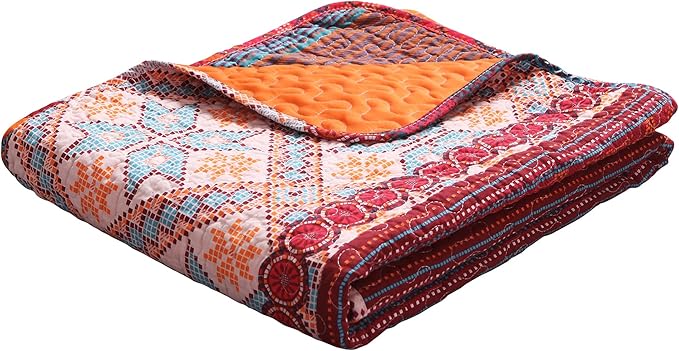 Exclusivo Mezcla 50"x 60" Quilted Throw Blanket- Microfiber Quilt Throw - Image 5