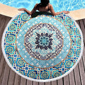 Pafusen Round Mandala Beach Towel Blanket/Boho Hippie Tapestry, Roundie Yoga by Pafusen