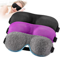 YIVIEW Sleep Mask for Back and Side Sleeper Pack of 3, 100% Light Blocking 3D by YIVIEW