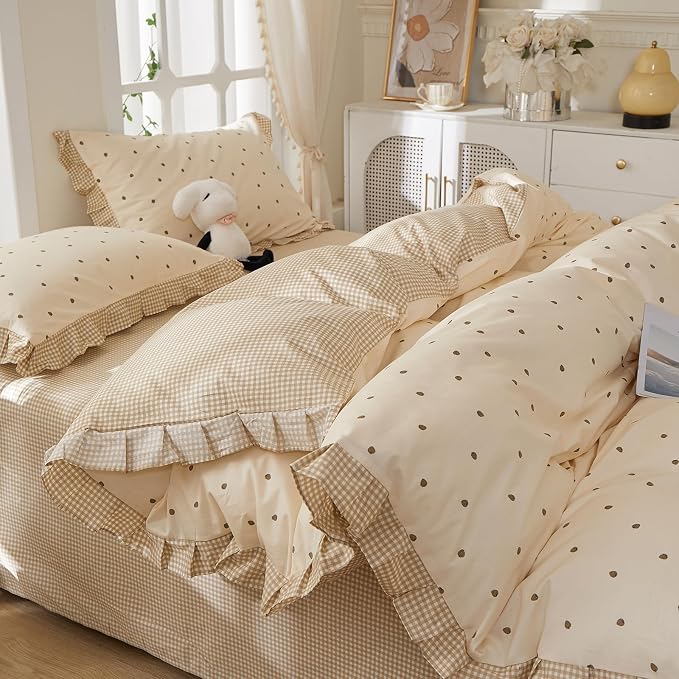 mixinni Floral Duvet Cover Set King Size – 100% Cotton 3-Piece Bedding Set - Image 3