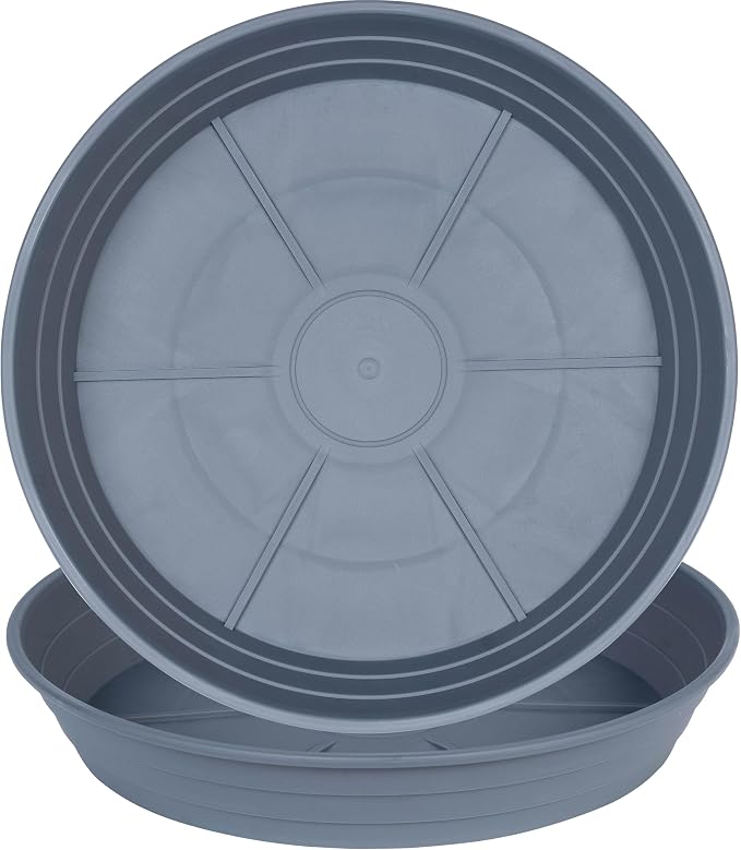 LWALRS Plant Saucer 14 Inch 2 Pack 6 8 10 12 14 16 18 20 25, Plastic Plant Trays by LWALRS