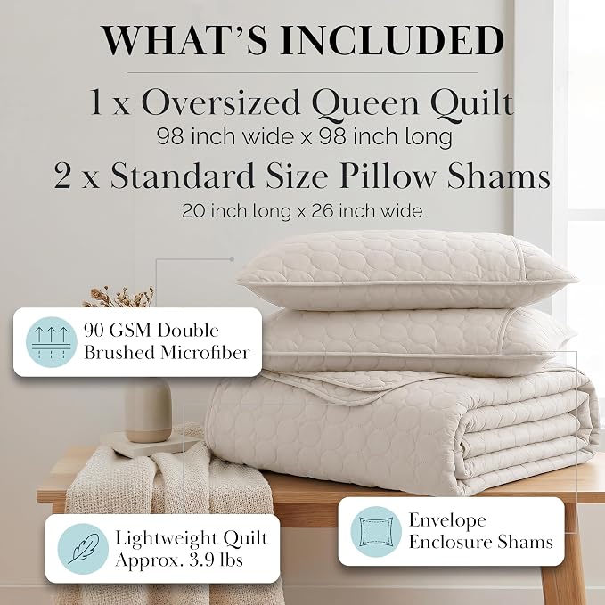 Southshore Fine Living, Inc. Quilted Summer Comforter, Queen Size Bedding Set - Image 2