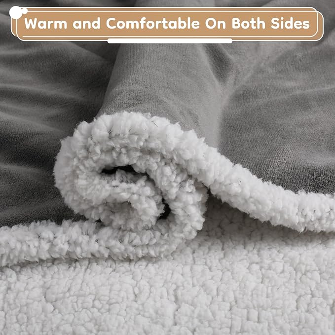 LaffyLo Heated Throw Blanket 50 x 60, Fast Heating Electric Blanket, Dual-Sided - Image 3