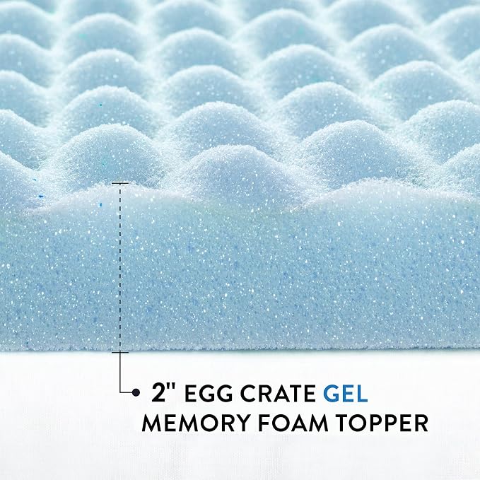 Best Price Mattress 2 Inch Egg Crate Memory Foam, Cooling Gel Infusion - Image 8