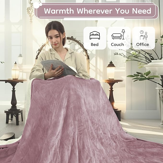 LaffyLo Electric Heated Blanket Full Size 72 x 84, Fast Heating Blanket - Image 4