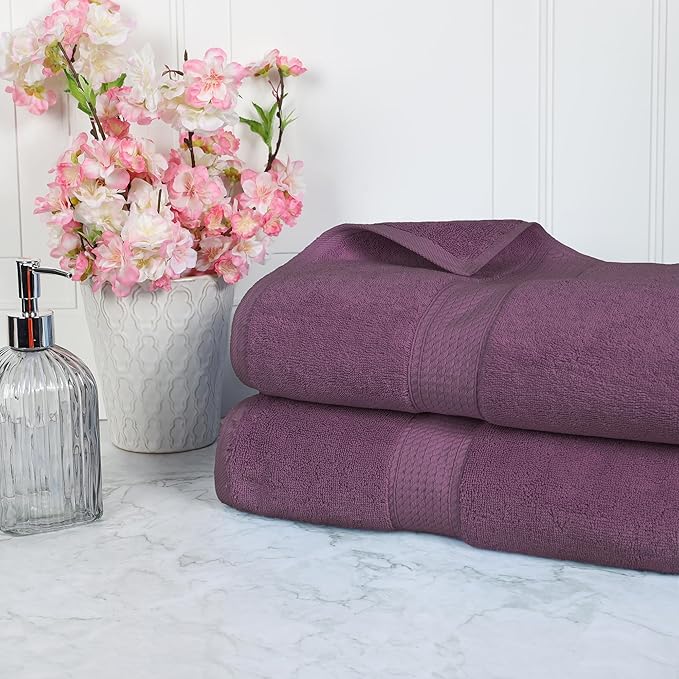 SUPERIOR Egyptian Cotton Pile Bath Sheet Set of 2, Ultra Soft Luxury Towels by SUPERIOR