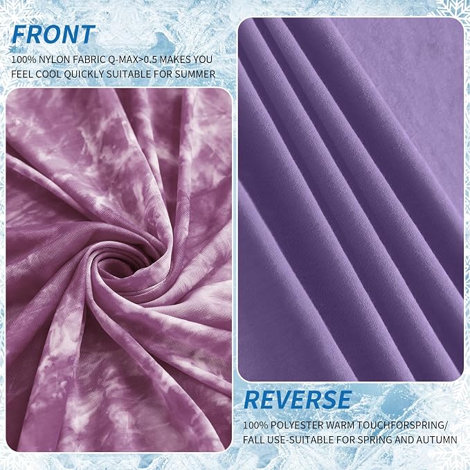 Guohaoi Cooling Throw Blanket for Hot Sleepers, Decortive Tie Dye, Arc-Chill - Image 3
