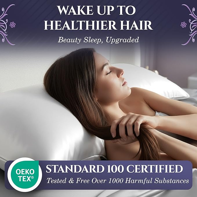 DECOLURE 100% Pure Mulberry Silk Pillow Case Queen Size – Highest Grade 30 - Image 3