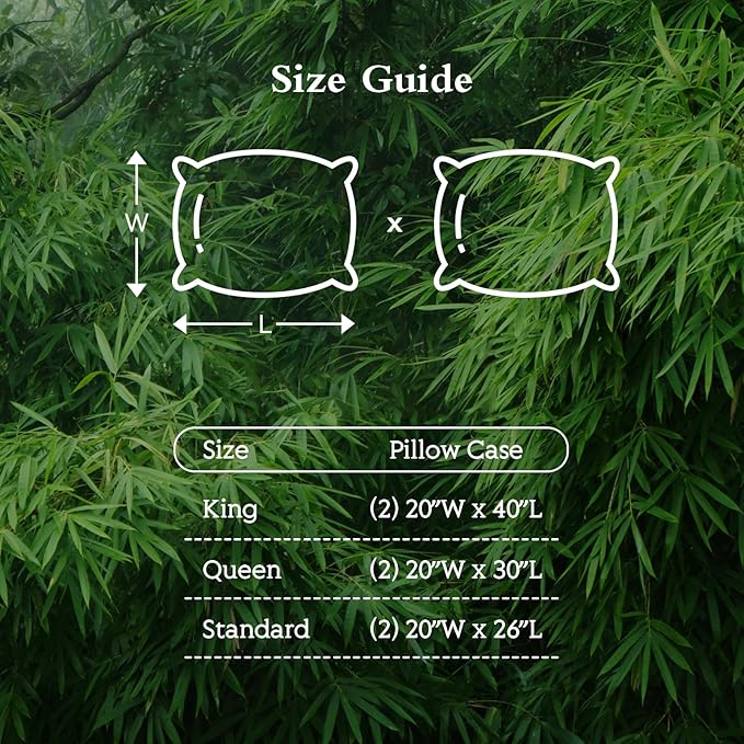 Cooling Pillowcases Standard Size Set of 2, Viscose Derived from Bamboo - Image 7