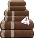 CASA COPENHAGEN Solitaire 6Pcs 100% Egyptian Cotton Large Designer Towels Gift by CASACOPENHAGEN