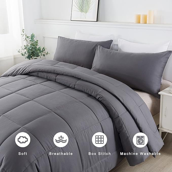 DOWNCOOL Queen Comforter Set -All Season Bedding Comforters Sets - Image 3