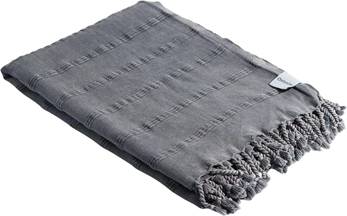InfuseZen Stonewashed Turkish Bath & Beach Towel –100% Organic Turkish Cotton by InfuseZen