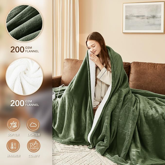 Homemate Electric Heated Blanket Full - Image 3