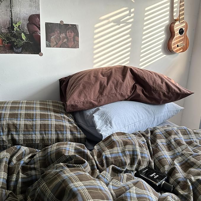 mixinni Vintage Buffalo Plaid Duvet Cover Set Full Size - Image 4