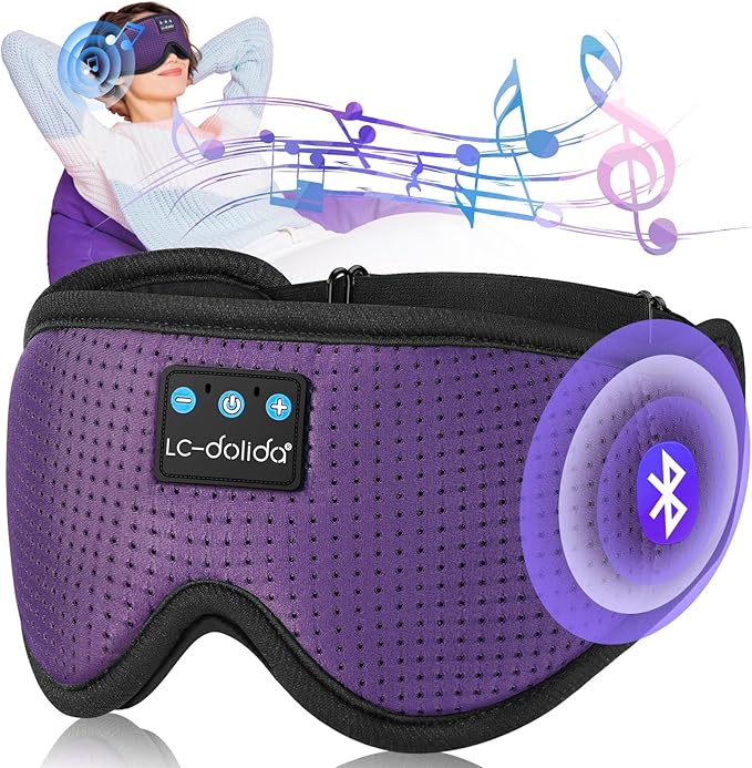 LC-dolida Sleep Mask with Bluetooth Headphones Bluetooth Sleep Mask Sleep - Image 9