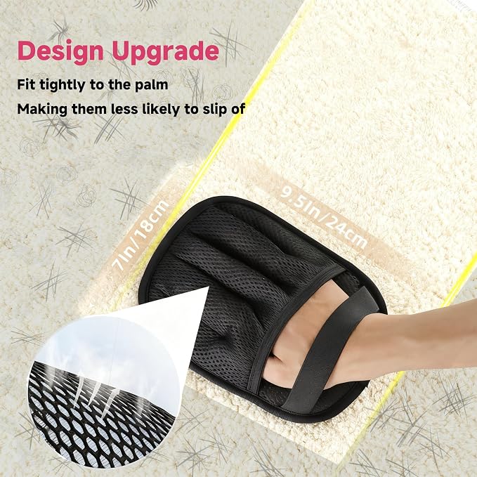 NVNAN 3 PCS Pet Hair Removal Glove and Pet Grooming Glove Kit - Image 2